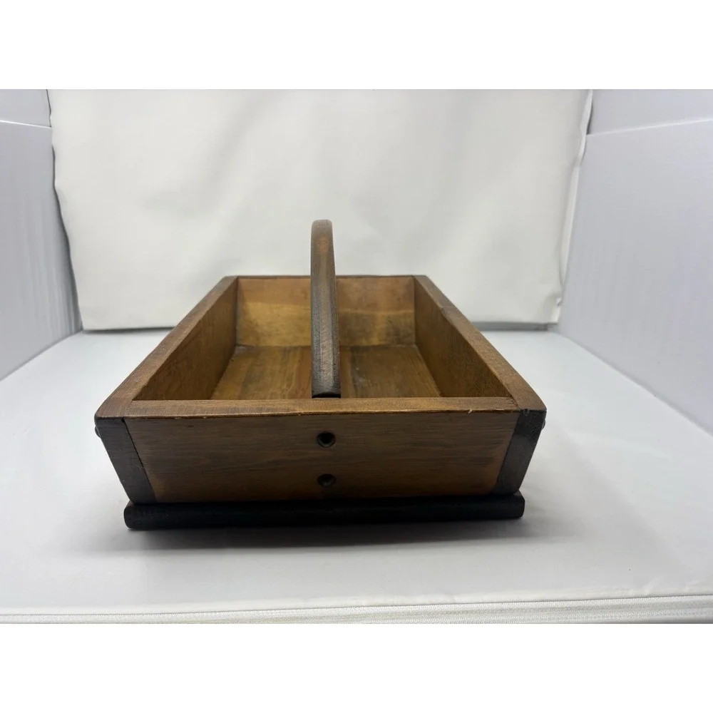 Vintage Large Wooden 90's Hearts Utility Caddy Granny Cottage Farmhouse 18